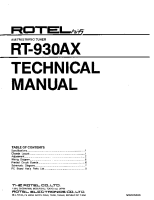 Rotel RT-930AX - Technical manual 